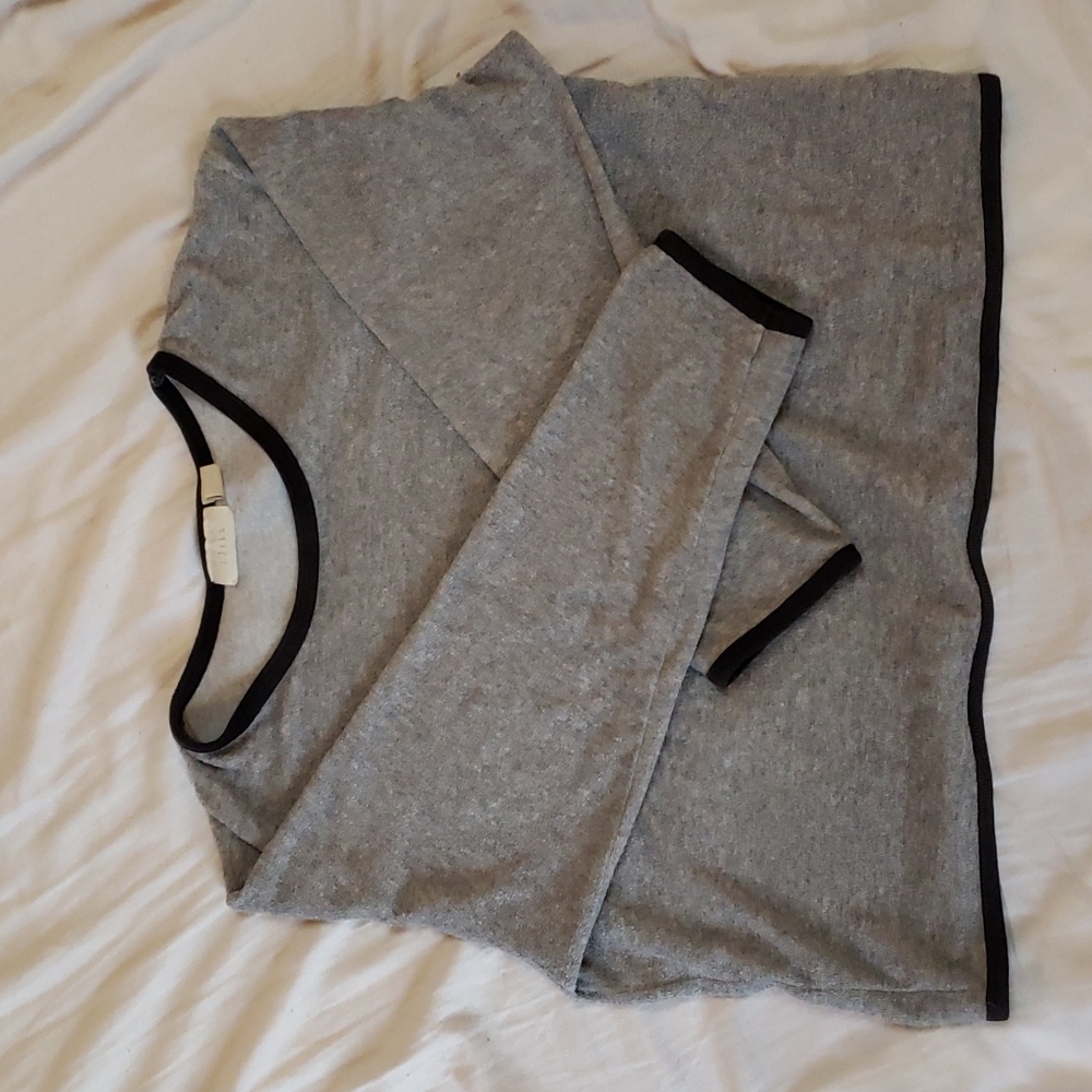 VTG J. Jill boxy cropped fleece long sleeve tee